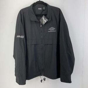 Vtg PING Golf Collection Mens XL Full Zip Windbreaker Jacket 2000s Grunge NEW